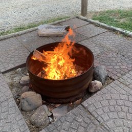 Fire Pit on campsite.