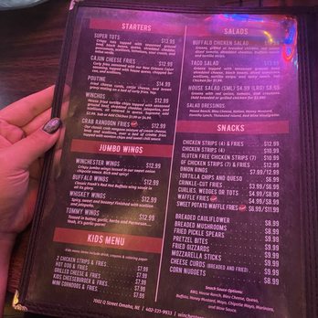 Winchester Bar & Grill - MENU August 2025 - Bars Near Me - Omaha, Nebraska Winchester Bar & Grill - MENU August 2025 - Bars Near Me - Omaha, Nebraska