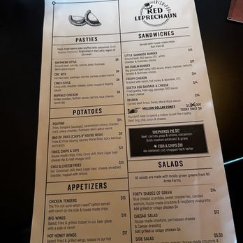 Red Leprechaun - Menu - Irish Pub Near Me - Cincinnati, Ohio