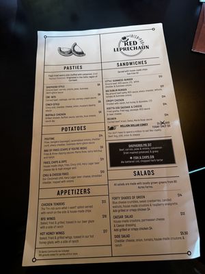 Menu photo 4 Red Leprechaun Cincinnati, OH