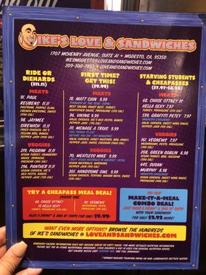 Menu photo 6 Ike's Love & Sandwiches Modesto, CA