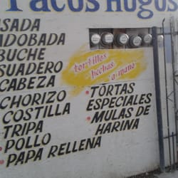 Tacos Hugo's - Menu
