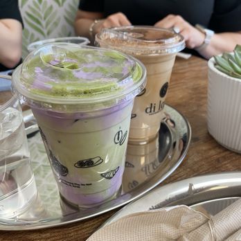 Di Latte - Matcha latte with ube cold foam, and Tiramisu latte - Bakeries Near Me - Oviedo, Florida Di Latte - Matcha latte with ube cold foam, and Tiramisu latte - Bakeries Near Me - Oviedo, Florida