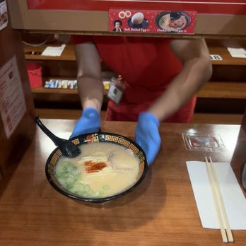 ICHIRAN - Times Square - Serving the ramen in my cubby - Ramen Near Me - New York, New York ICHIRAN - Times Square - Serving the ramen in my cubby - Ramen Near Me - New York, New York