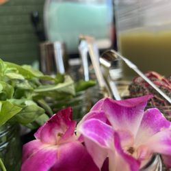 Fish Company Taco - Garnishes Omar the counter for the fresh drinks!!!!