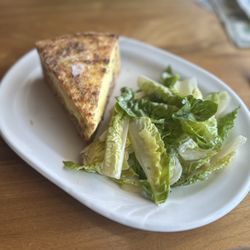 Champagne Tiger - Quiche with spicy romaine.