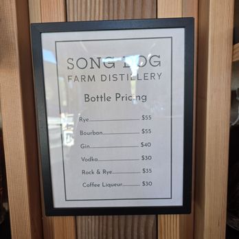 Song Dog Farm Distillery - Bottle Pricing - Distilleries Near Me - Boyds, Maryland Song Dog Farm Distillery - Bottle Pricing - Distilleries Near Me - Boyds, Maryland