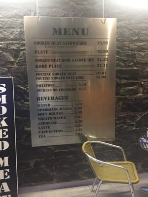 Menu photo 4 Smoking Meat Montreal, QC Menu photo 4 Smoking Meat Montreal, QC