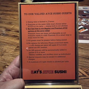 Eat's Ayce Sushi - Rules for AYCE - Japanese Near Me - Alhambra, California Eat's Ayce Sushi - Rules for AYCE - Japanese Near Me - Alhambra, California