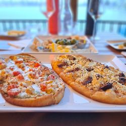A Hidden Vine - Chicken Pesto and Fig & Goat Cheese Flatbreads