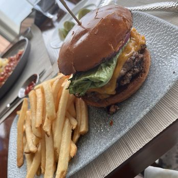 Raya - Off the menu cheeseburger and fries. 5/5 - Seafood Near Me - Dana Point, California