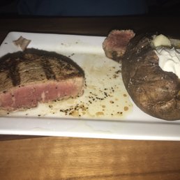 Filet cooked medium rare