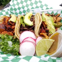 Carniceria La Mexicana - From left to right. Al pastor, asada, and pollo. Amazing!