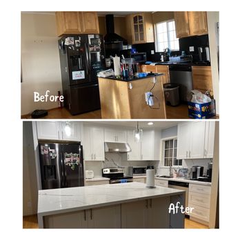 GS Granite - Before and after of our kitchen. - Building Supplies Near Me - San Leandro, California GS Granite - Before and after of our kitchen. - Building Supplies Near Me - San Leandro, California