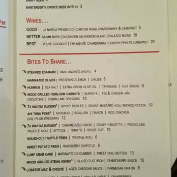 EDGE Restaurant and Bar - Happy hour menu - Steakhouses Near Me - Denver, Colorado