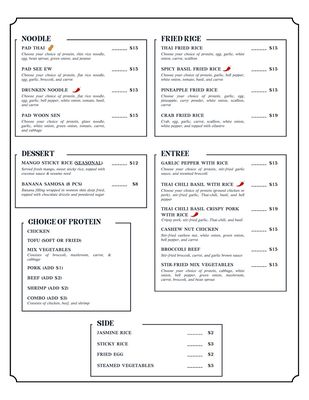 Menu photo 2 Thai Wok & Cafe Fresno, CA Menu photo 2 Thai Wok & Cafe Fresno, CA