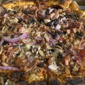 Pierinos - Meatlover (I think) lol with added mushroom and onions - Italian Near Me - Harker Heights, Texas Pierinos - Meatlover (I think) lol with added mushroom and onions - Italian Near Me - Harker Heights, Texas