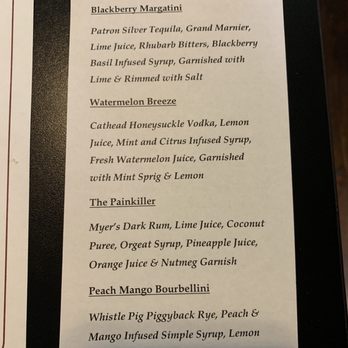 Warehouse No. 1 Restaurant - Cocktail menu 7/25/24 - Seafood Near Me - Monroe, Louisiana