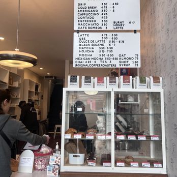 SIGNAL Coffee Roasters - Menu and pastry case - Coffee & Tea Near Me - Alameda, California SIGNAL Coffee Roasters - Menu and pastry case - Coffee & Tea Near Me - Alameda, California