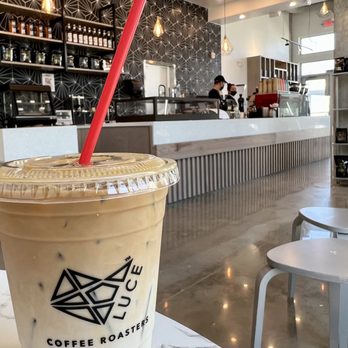 Luce Coffee Roasters - Ice latte - Coffee & Tea Near Me - Houston, Texas Luce Coffee Roasters - Ice latte - Coffee & Tea Near Me - Houston, Texas