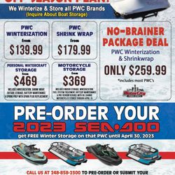 MotorCity Power Sports - Our Service Department is ready to get your watercraft prepped and stored for winter. 
MotorCity Power Sports
248-858-2300