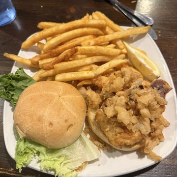 Miller's Waterfront Restaurant - House Specialty Fish Sandwich - Seafood Near Me - Nags Head, North Carolina