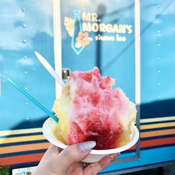 Mr Morgan's Shave Ice - Island Style (Vanilla Ice Cream Base) Small Shave Ice - Strawberry, Mango, and Pineapple - topped with Condensed Milk - Shaved Ice Near Me - St. Augustine, Florida Mr Morgan's Shave Ice - Island Style (Vanilla Ice Cream Base) Small Shave Ice - Strawberry, Mango, and Pineapple - topped with Condensed Milk - Shaved Ice Near Me - St. Augustine, Florida