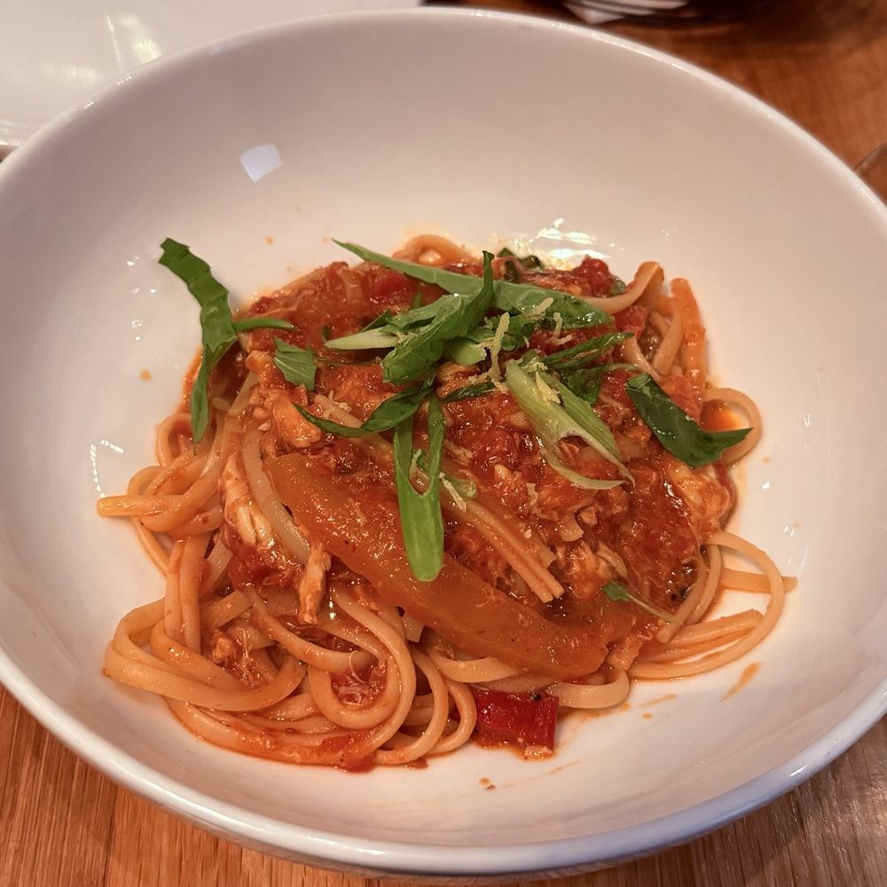 Lucco Cucina & Bar - BLUE CRAB BUCATINI - Italian Near Me - Florham Park, New Jersey Lucco Cucina & Bar - BLUE CRAB BUCATINI - Italian Near Me - Florham Park, New Jersey