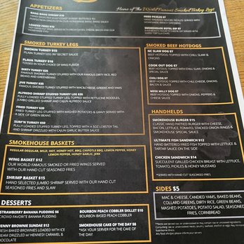 Smoke House - Hers a peek at the menu - Soul Food Near Me - Charlotte, North Carolina Smoke House - Hers a peek at the menu - Soul Food Near Me - Charlotte, North Carolina