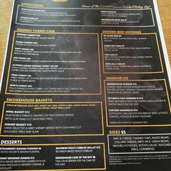 Smoke House - Hers a peek at the menu