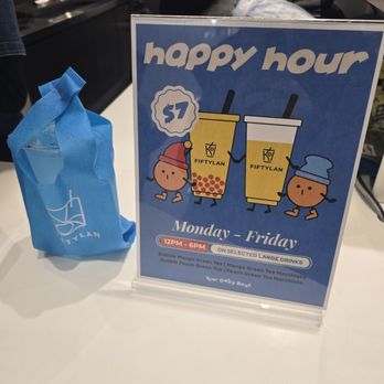 FIFTYLAN Union Square - Happy hour now extended to 6pm instead of 5pm yayyy!! - Bubble Tea Near Me - New York, New York