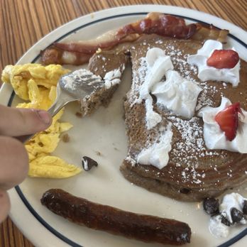 IHOP - Happy Face Pancakes with eggs and sausage. - Breakfast & Brunch Near Me - San Diego, California IHOP - Happy Face Pancakes with eggs and sausage. - Breakfast & Brunch Near Me - San Diego, California