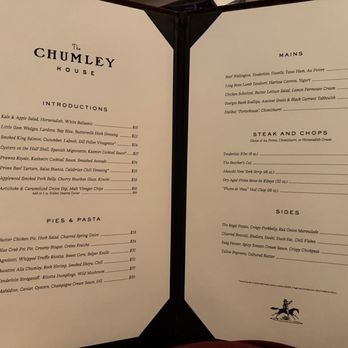 Chumley House - Food menu - Steakhouses Near Me - Fort Worth, Texas Chumley House - Food menu - Steakhouses Near Me - Fort Worth, Texas