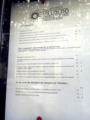 Menu photo 7 Villoldo Madrid, M