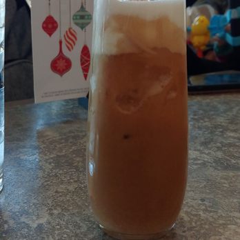 Another Broken Egg Cafe - Holiday eggnog cocktail. Delicious! It's small but mighty too. Good thing my friend drove to lunch today. - Breakfast & Brunch Near Me - Fishers, Indiana