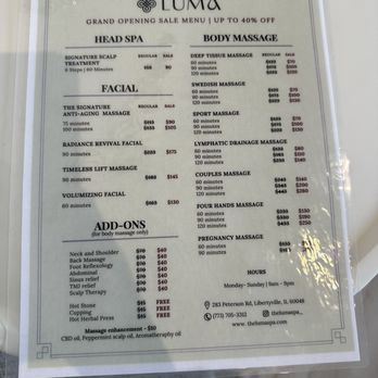 LUMA - Pricing - Skin Care Near Me - Libertyville, Illinois LUMA - Pricing - Skin Care Near Me - Libertyville, Illinois