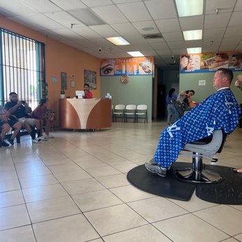 Sita Threading - Glimpse of the front desk, barber chair, and threading chairs. - Eyebrow Services Near Me - Colton, California Sita Threading - Glimpse of the front desk, barber chair, and threading chairs. - Eyebrow Services Near Me - Colton, California