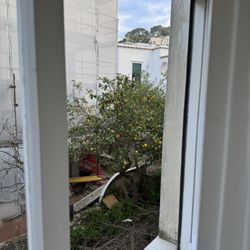 Hotel Regina Cristina - View from our window of the renovation next door