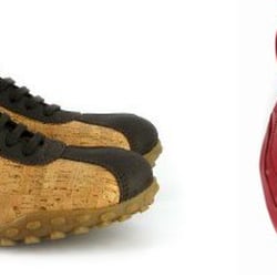 Vegetarian Shoes - From website (left - wooden shoes!)