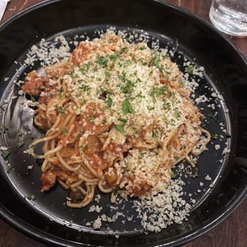 ECCO on Overton Park - spaghetti chorizo bolognese - Modern European Near Me - Memphis, Tennessee ECCO on Overton Park - spaghetti chorizo bolognese - Modern European Near Me - Memphis, Tennessee