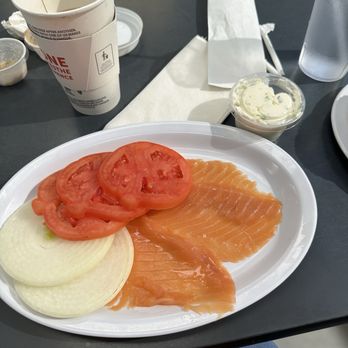 Bagelworks - The platter when it arrived - Bagels Near Me - Boca Raton, Florida