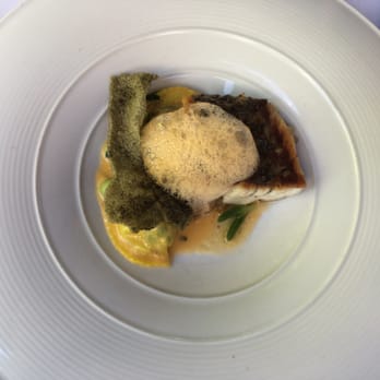 Lake House - Cone bay Barramundi, bug dumplings, house kimchi, edamame, nori, sea vegetables - Hotels Near Me - Daylesford, VIC