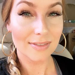 Liberty Lake Lashes - Lash after selfie of client