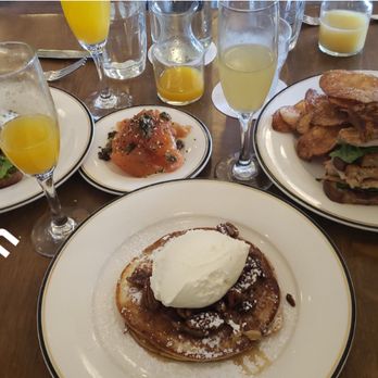 Supper - Avocado Toast, Pancakes w/Maple Bacon and Pecans, Turkey Sandwich w/house made Chips. Oh and Mimosas! - New American Near Me - San Antonio, Texas Supper - Avocado Toast, Pancakes w/Maple Bacon and Pecans, Turkey Sandwich w/house made Chips. Oh and Mimosas! - New American Near Me - San Antonio, Texas