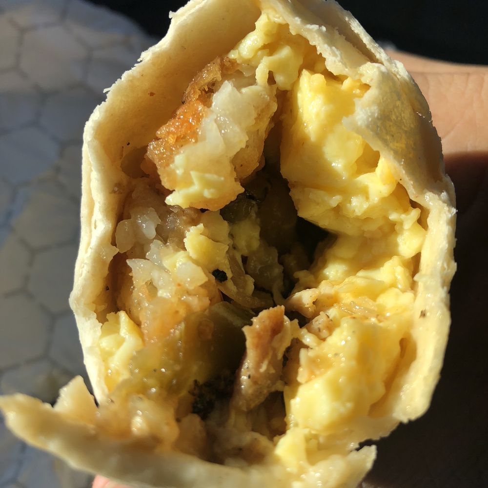 Brisket breakfast burrito