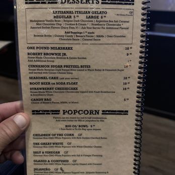 RoadHouse Cinemas - Desserts and Popcorn Menu - Cinema Near Me - Tucson, Arizona