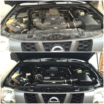 IWillDetail - This is my before and after of my engine! It's incredible! Otis is so detailed in every part of his work! - Car Wash Near Me - DeSoto, Texas IWillDetail - This is my before and after of my engine! It's incredible! Otis is so detailed in every part of his work! - Car Wash Near Me - DeSoto, Texas