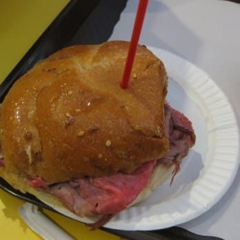 Roll-N-Roaster - Roast Beef Sandwich, $5, medium rare, dipped in gravy. - American Near Me - Brooklyn, New York Roll-N-Roaster - Roast Beef Sandwich, $5, medium rare, dipped in gravy. - American Near Me - Brooklyn, New York
