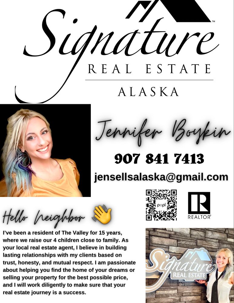 JENNIFER BOYKIN SREA Contact Agent 1174 N Leatherleaf Lp, Wasilla
