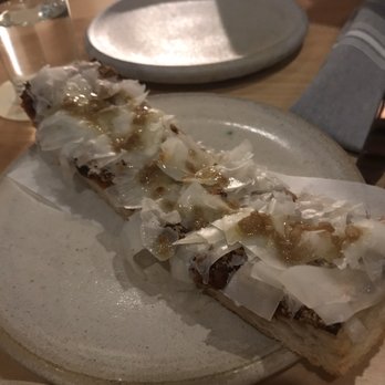 Squable - Sfizione (?) tastes kinda like pizza roll - Modern European Near Me - Houston, Texas Squable - Sfizione (?) tastes kinda like pizza roll - Modern European Near Me - Houston, Texas